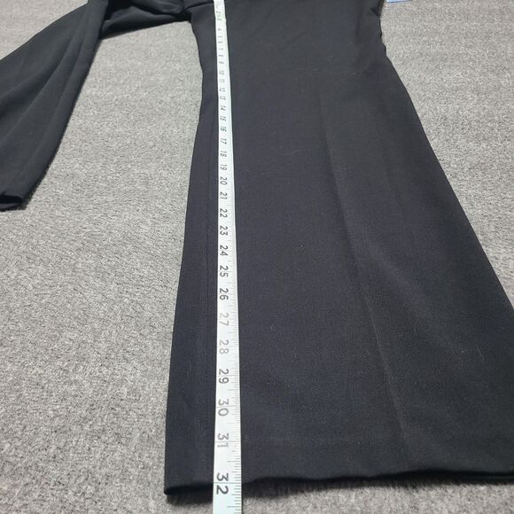 APT 9 Pants Womens 10 Black Straight Leg Mid Rise Career Trousers Belt‎ Office - Picture 2 of 9